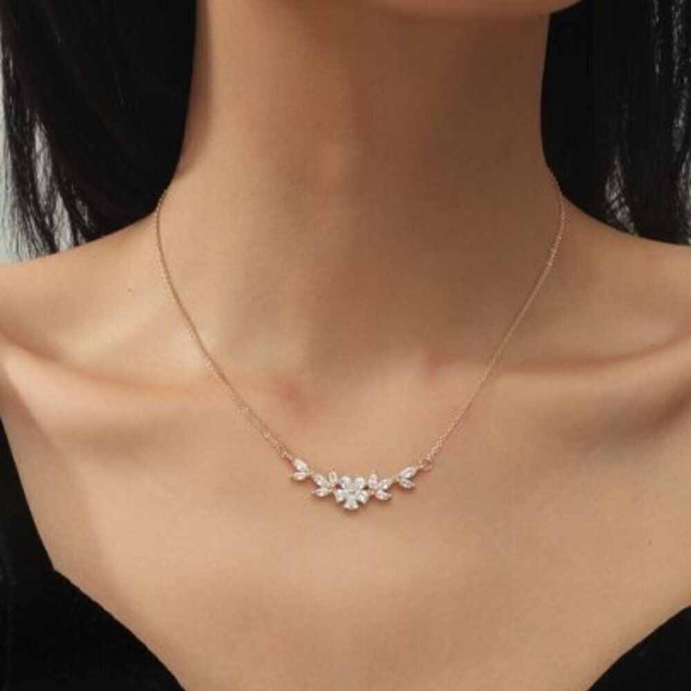 Crystal Bloom Pendant Necklace